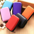 Organization Portable Storage Bag Hard Hold Case For Earphone Headphone Earbuds Mp3 USB Cable Stuff Solid Red Mini Storage Box