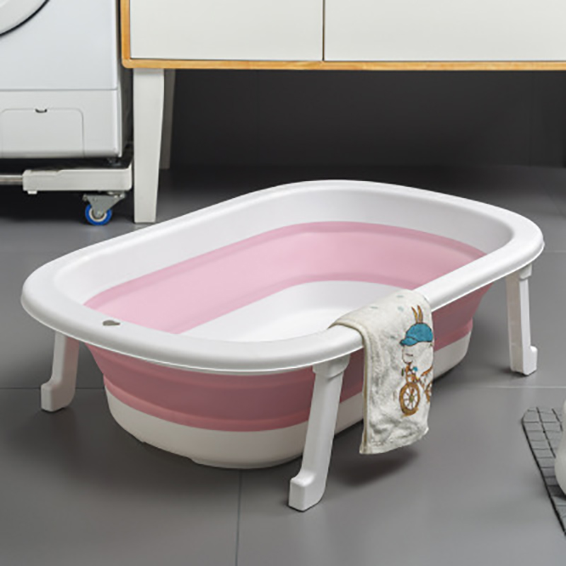 2021 New Easy Folding Baby Bath Tub Foldable Baby Shower Tubs Eco-Friendly Newborn Bathtub Safe Adjustable Kids Bath