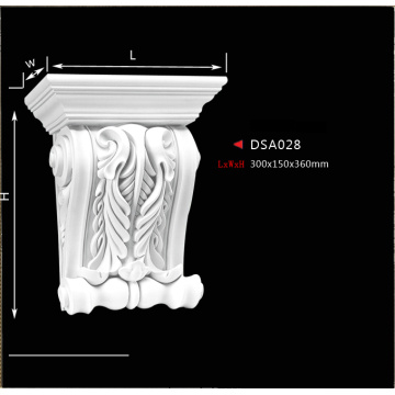 Baroque style PU polyurethane corbel fireplace part decoration entrance decor corridor portal decorating components