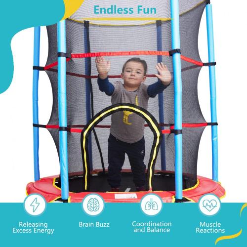 Best SkyBound 55 Inch trampoline with enclousure net red Manufacturer SkyBound 55 Inch trampoline with enclousure net red from China