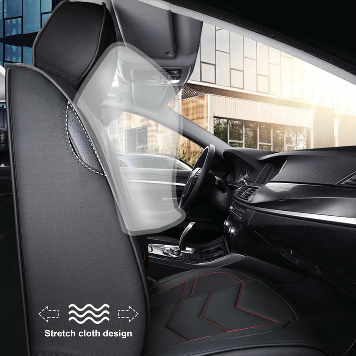 Universial Front Automobile Car Seat Cover Protector Car Covers PU Leather Seat Protector Case Non-slip fit for Most Auto Car