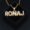 Custom Name Iced Out Letters Pendant Personality Gold Silver Full Of Crystal Men's Hip Hop Necklace Fashion Jewelry Tennis Chain