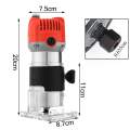 Electric Hand Trimmer Wood Laminate Router 6.35mm Small Copper Motor Carving Machine Woodworking DIY Power Tools