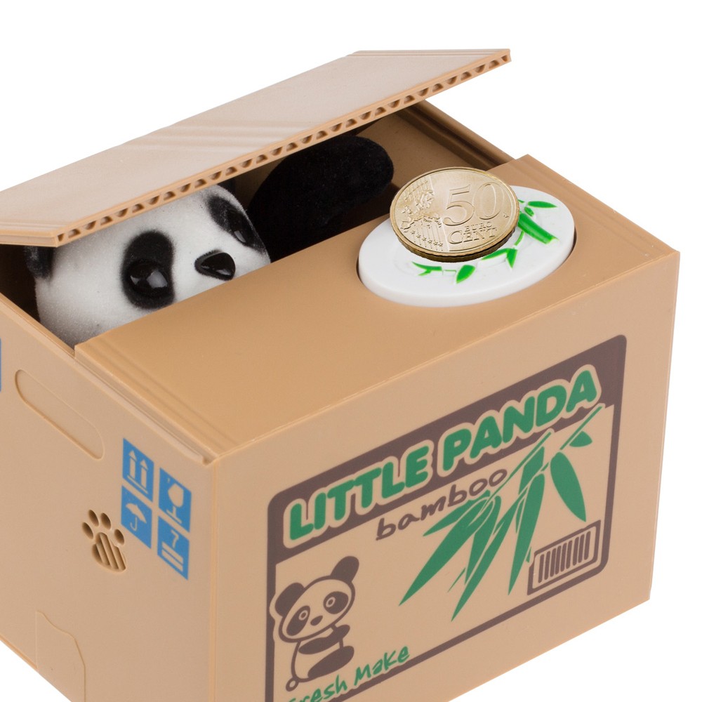 Cute funny Panda Cat Thief toy piggy bank Money Saving Box Creative Money Box Kids Gifts