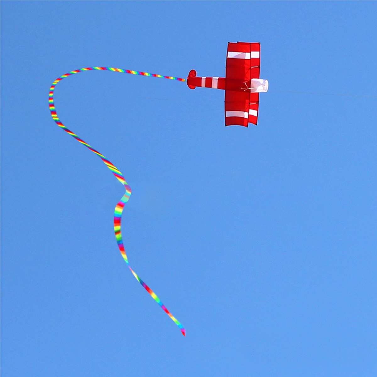 New High Quality 3D Single Line Red Yellow Kites Sports Beach With Kite Handle and String Easy to Fly
