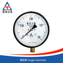 Pressure gauge for measuring oxygen as medium