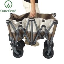 Outdoor Good Folding Wagon With Rubber Wheels Convenient