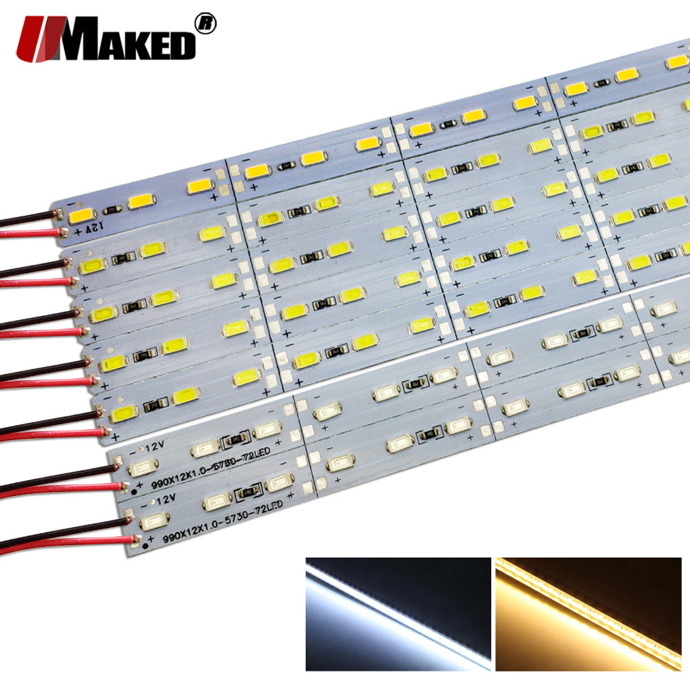10pcs*50cm LED Bar Strip High brightness DC12V 36LEDs SMD 5730 LED Rigid strip Energy Saving LED Fluorescent Energy Saving Tubes