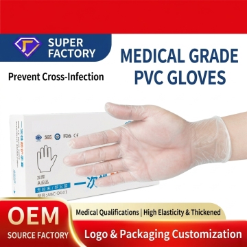Thickened disposable PVC gloves for medical use