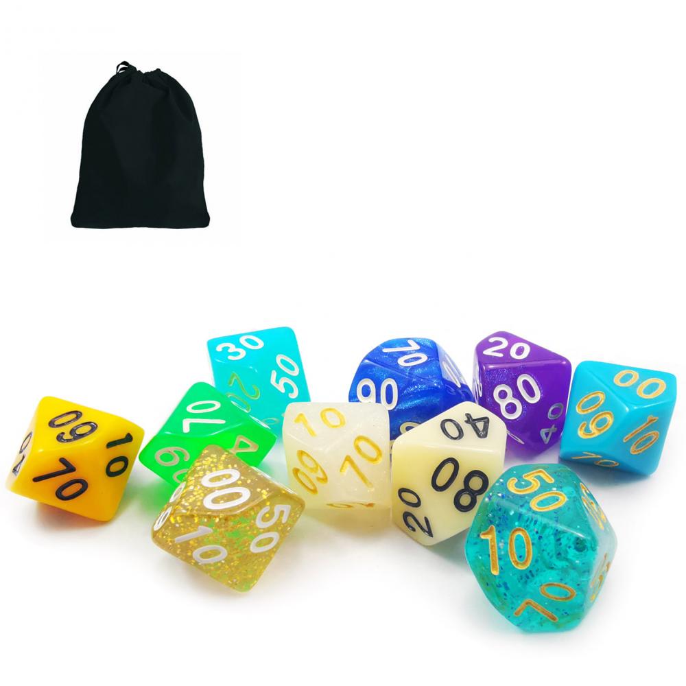 Multi Colored Assortment D00 Polyhedral Dice