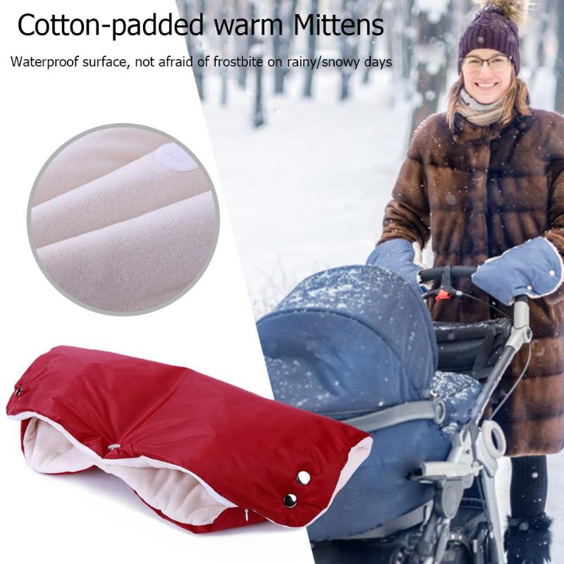 Winter Warm Baby Stroller Windproof Gloves Hand Cover Buggy Muff Glove Cart Stroller Baby Carriage Pushchair Baby Mittens Access