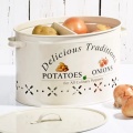 Fresh Potato onion storage home kitchen restaurant modern decorative metal box box with Two compartments 18 liter