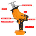 18V Cordless Lithium Battery Reciprocating Saw Wood/Metal Cutting Saw Saber Saw Portable Electric Saw Rechargeable Power Tool