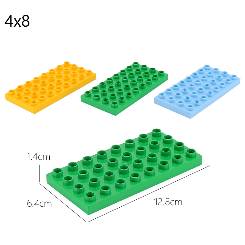 Double side Baseplates for Big Bricks Big Particle Building Block Double-sided Mother Board Compatible With Duplos Block For Kid