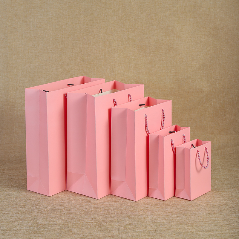 Pretty Pink Kraft Gift Bag Mini Gift Bag for Birthday Weddings Christmas Holidays Graduation Baby Showers Gift Bag Shopping Bags