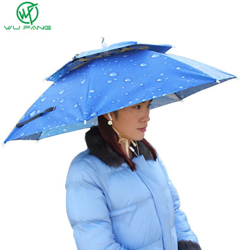 Rain Gear Summer New creative Sun/Rain solid double windproof Anti-UV umbrellas hat fishing hat Portable