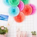 Hanging Paper Decoration 5pcs 20cm Tissue Paper Fans For Bridal Baby Showers Wedding Party Birthday Festival Decoration Supplies