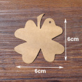 100pcs Irregular Clover Shape Blank Card Bookmark Gift Tags DIY Stationery Creative Price Label Wood Hang Tags Office Supplies