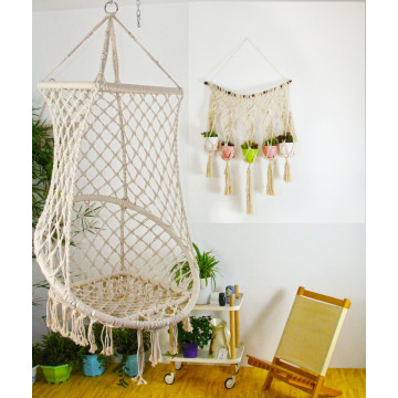 Children's Swing Nest Swing Indoor Outdoor Swing Chair Outdoor Furniture Cotton Rope Garden Chair