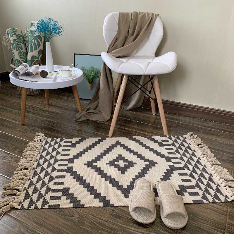 Tassel Bedside Welcome Floor Rugs Prayer Mattress Tapestry Baby Mat for Living Room Entrance Doormat Bedroom