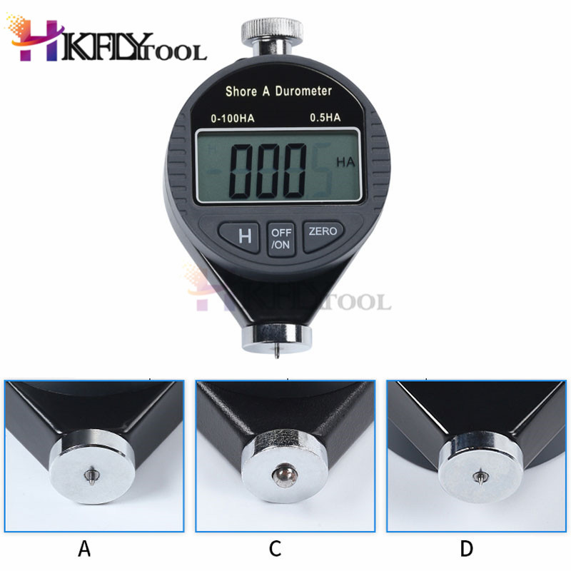 Digital 100HD C Durometer Shore Rubber hardness tester High Accuracy LCD Display Tire Durometer Analog Hardness Meter