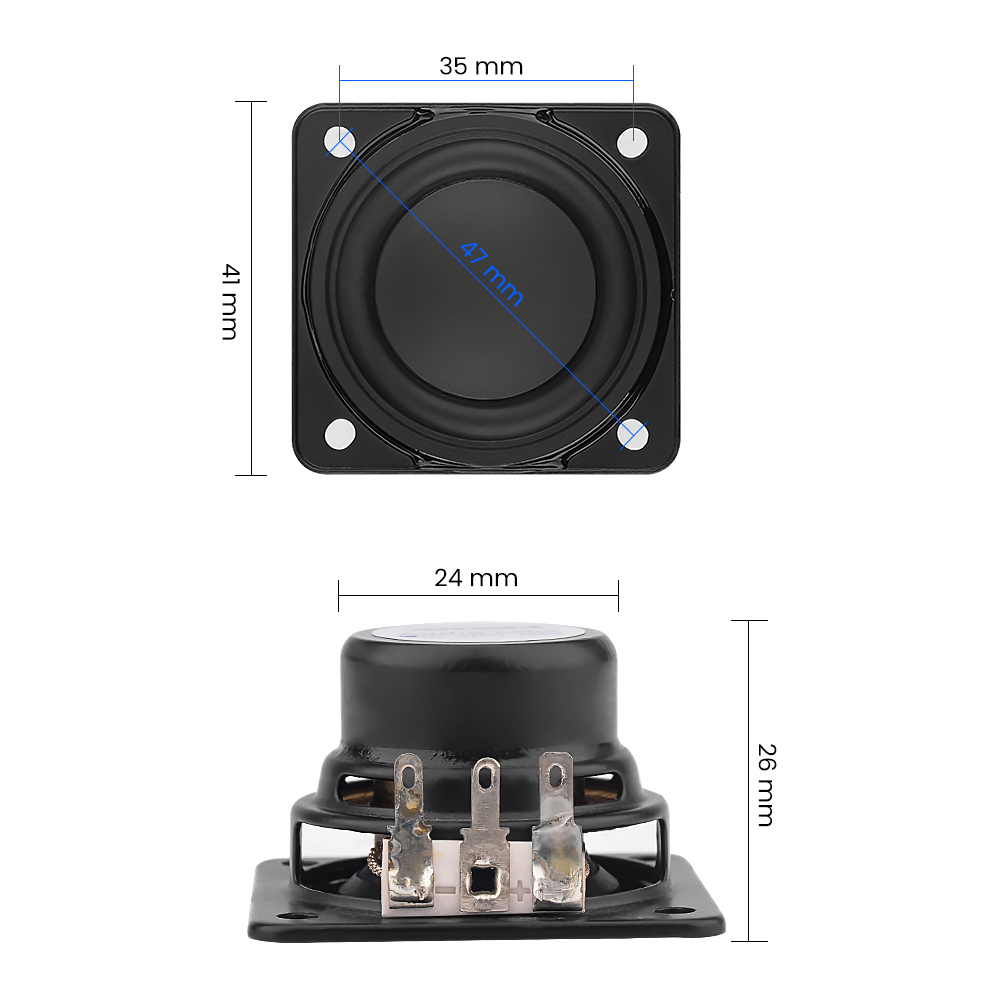 AIYIMA 2Pcs 1.75 Inch Full Range Speakers 4 Ohm 6W Neodymium Magnetic Loudspeaker Large Stroke For Bluetooth Speaker