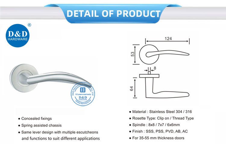Apartment Building Project Durable Solid Lever Handle