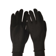 Black steel wire level 5 cut resistant gloves