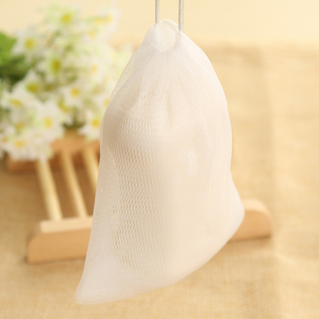 Hanging Plastic Double Layer Hand-Made Foaming Net Soap Bubble Mesh Bag Face Care Clean Helper Tools Bathroom Accessories