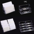 Portable Display Stand Business Card Holder Transparent Multilayer Home Office School Storage Shelf Desktop Dispenser Landscape