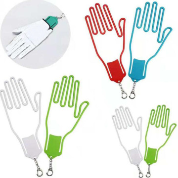 5 Colors Plastic Golf Gloves Holder Golfer Tool Glove Rack Dryer Hanger Outdoor Sports Supplies Golf Training Aids Golf Tool
