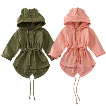New Toddler Kids Baby Girls 3D Ear Hoodie Tops Coat Hooded Jacket Outwear Clothes