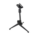 Mini Foldable Adjustable Desktop Microphone Stand Meeting Lectures Tripod MC5 Mic Clip Holder Bracket