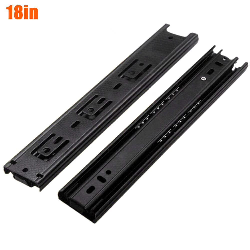 2pcs Thickened Side Mount Ball Bearing Steel Cabinet Low Noise Soft Close Furniture Hardware Guide Rail Drawer Slide Smooth