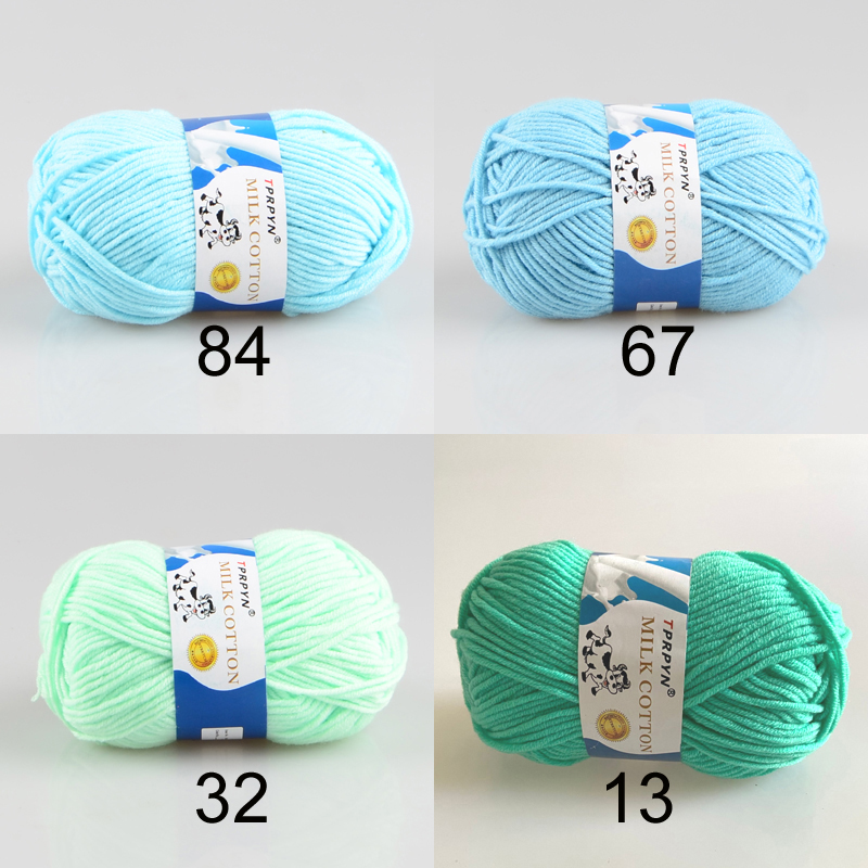 TPRPYN 50g/Ball 95M Crochet Yarn Milk Cotton Wool Yarn for Knitting Hand Knit Yarn To Knit Blanket Toy wool threads