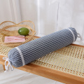 Neck Pillow 100%Buckwheat Filling Grid Stripe Cotton Column Roll Cushion Neck Health Care Head Leg Back Support Bed Home Decor