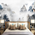 wellyu New Chinese style landscape ink style sofa bed wall custom large mural wallpaper papel de parede para quarto