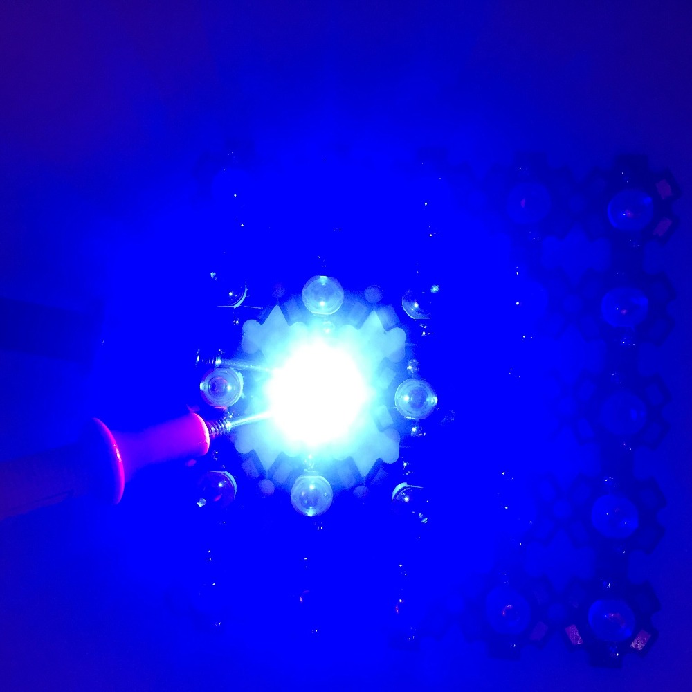 20pcs LED Grow Light 3W Grow Leds Royal Blue 440nm + Blue 470nm Lamp Source DIY 10W 20W 30W 50W 100W Bulb For 3W Light Beads