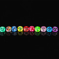 10PCS Table Games Dice 6 Sided Funny Toy Acrylic Round Corner Board Digital Portable Family Party Gambling Game Cubes 16mm