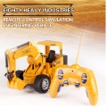 RTR Loader Remote Control Mini RC Construction Truck Trailer Car Tractor 8075E Chargeable Excavator Model Bulldozer Crane Truck