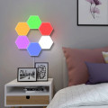 LED DIY Hexagonal Wall Lamp Bedroom Decor Night Light Touch Sensor Magnetic Quantum Lamps for Home Decoration Honeycomb Lights