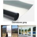 Gemstone Grey Waterproof Window Film One Way Mirror Silver Insulation Stickers UV Rejection Privacy Window Tint Films