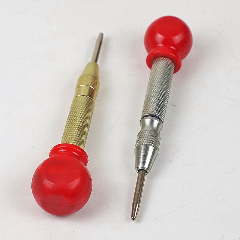 New Automatic Center Punch Spring Loaded Marking Hole Carbon Steel Body Gold Color/Silver Color Optional