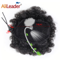 Alileader New Kinky Hair Bun Synthetic Claw Clip Ponytail Hair Extensions Drawsting Short Ponytail Fluffy Afro Short Hair Buns