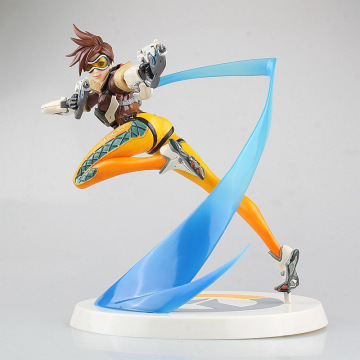 [Funny] Collection 28cm Hot Game OW Over watch Action Figure Tracer with Light Update Version model Exquisite Collectible Gift
