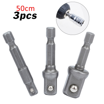 3PCS Socket Adapter Chrome Vanadium Steel Hex Shank 1/4[ 3/8