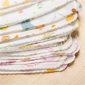 31*31cm 10Pcs/Set Baby Feeding Towel Teddy Bear Bunny Dot Chart Printed Children Small Handkerchief Gauze Towel Nursing Towels