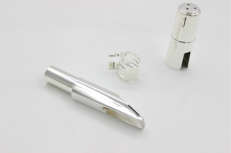 New Arrival Brass Silver Plated Baritone Saxophone Mouthpiece High Quality Musical Instrument Accessories Size 5 6 7 8 9