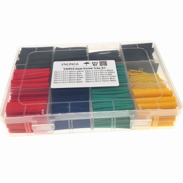 530PCS Heat Shrink Tube Tubing Insulation Shrinkable Tube Assortment Electronic Polyolefin Wire Cable Sleeve Kit