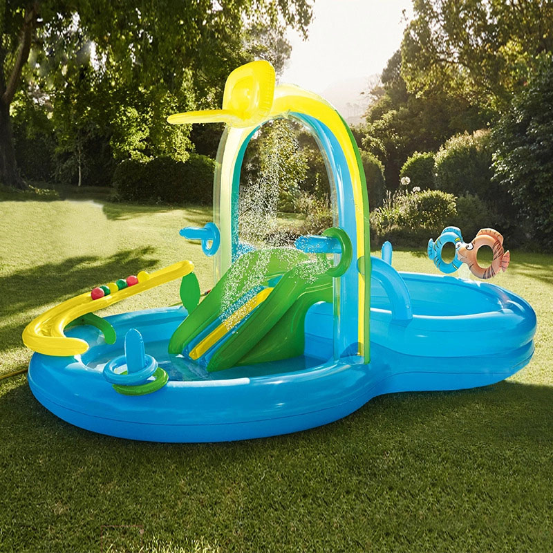 Water Play Center Inflatable Kiddie Slides Ball Pool 4